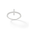 Thumbnail Image 0 of Cubic Zirconia Sideways Cross Ring in Sterling Silver