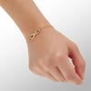 Thumbnail Image 2 of Cubic Zirconia Diamond-Cut Sideways Infinity Bracelet in 10K Gold - 7.5"
