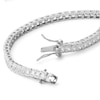 Thumbnail Image 1 of 3mm Princess-Cut Cubic Zirconia Tennis Bracelet in Sterling Silver - 7.25"