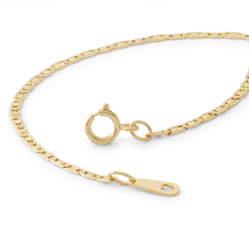 Child's 040 Gauge Valentino Chain Bracelet in 10K Hollow Gold - 6"