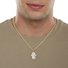 Thumbnail Image 2 of 1/10 CT. T.W. Diamond Hamsa Necklace Charm in Sterling Silver with 14K Gold Plate