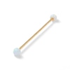 Thumbnail Image 0 of 10K Hollow Gold Simulated Opal Industrial Barbell - 16G