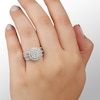 Thumbnail Image 2 of Composite Cubic Zirconia Multi-Row Engagement Ring in Sterling Silver