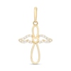 Thumbnail Image 0 of Cubic Zirconia Infinity Heart Angel Outline Necklace Charm in 10K Solid Gold