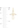 Thumbnail Image 1 of Cubic Zirconia Infinity Heart Angel Outline Necklace Charm in 10K Solid Gold
