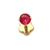 Thumbnail Image 0 of 019 Gauge Pink Cubic Zirconia Solitaire Cartilage Barbell in 14K Gold