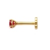 Thumbnail Image 1 of 019 Gauge Pink Cubic Zirconia Solitaire Cartilage Barbell in 14K Gold
