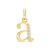 Thumbnail Image 0 of Child's Cubic Zirconia Lowercase "a" Initial Necklace Charm in 10K Gold