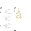 Thumbnail Image 1 of Child's Cubic Zirconia Lowercase "a" Initial Necklace Charm in 10K Gold