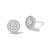 Thumbnail Image 0 of Cubic Zirconia Frame Stud Earrings in Solid Sterling Silver