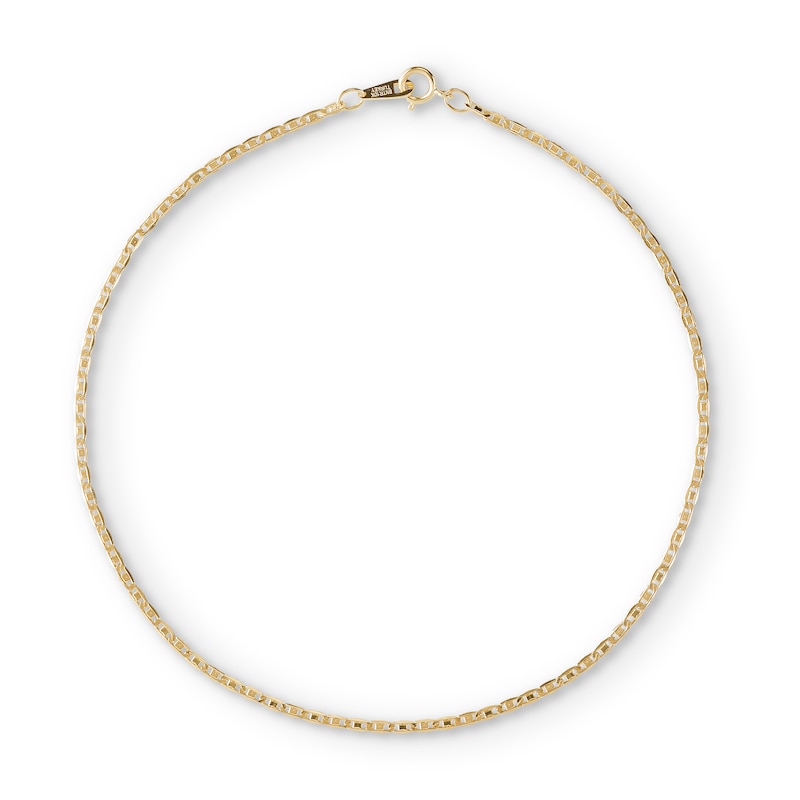 10K Hollow Gold Valentino Chain Anklet
