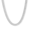 Thumbnail Image 0 of 1-1/4 CT. T.W. Diamond Double Row Tennis Necklace in Sterling Silver - 22"