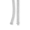 Thumbnail Image 1 of 1-1/4 CT. T.W. Diamond Double Row Tennis Necklace in Sterling Silver - 22"