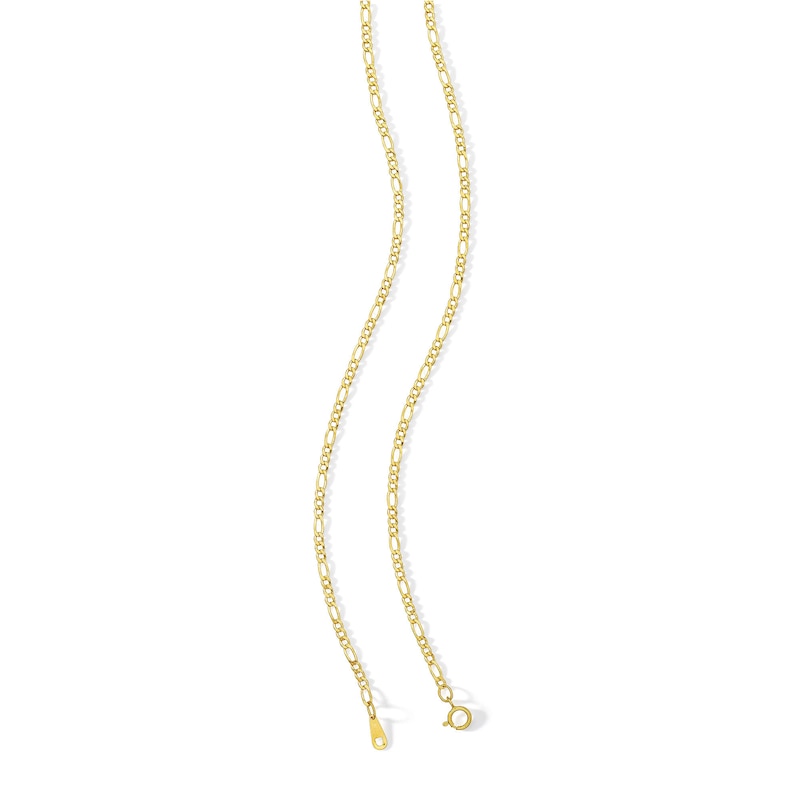 10K Hollow Gold Figaro Chain - 20"
