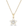 Thumbnail Image 0 of 1/10 CT. T.W. Diamond Floral-Style Star Pendant in 10K Gold