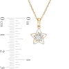 Thumbnail Image 1 of 1/10 CT. T.W. Diamond Floral-Style Star Pendant in 10K Gold