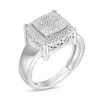 Thumbnail Image 1 of 1/10 CT. T.W. Composite Cushion Diamond Frame Ring in Sterling Silver