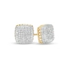 Thumbnail Image 0 of 10K Solid Gold 1/4 CT. T.W. Diamond Cuban Link Side Studs