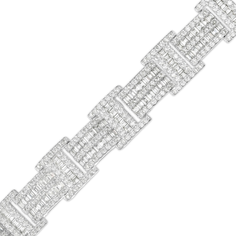 Cubic Zirconia Pavé Link Bracelet in Sterling Silver - 8.5"