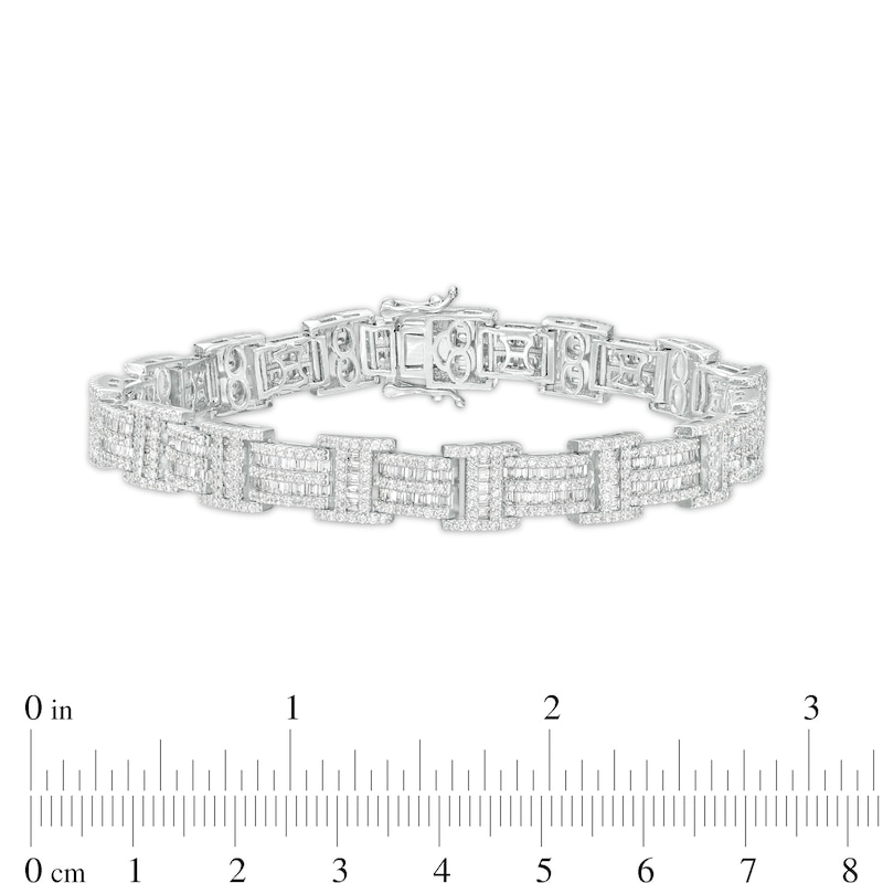 Cubic Zirconia Pavé Link Bracelet in Sterling Silver - 8.5"