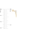 Thumbnail Image 1 of 14K Gold Baguette and Spike Dangle Stud - 18G 5/16"