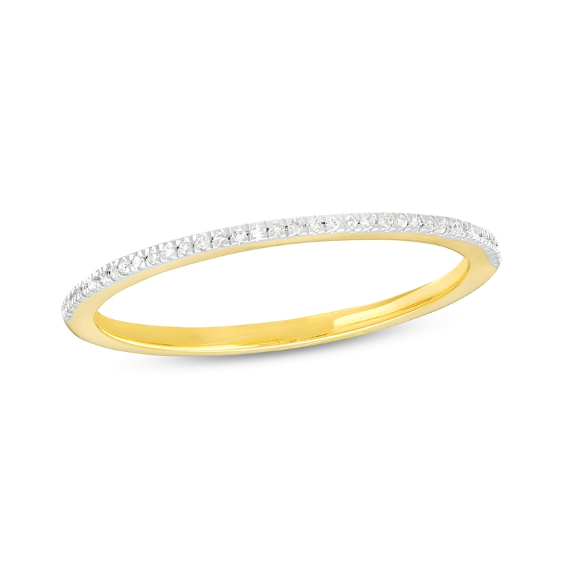 1/20 CT. T.W. Diamond Dainty Ring in Sterling Silver with 14K Gold Plate
