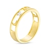 Thumbnail Image 1 of Diamond Accent Moon and Star Ring in Sterling Silver with 14K Gold Plate