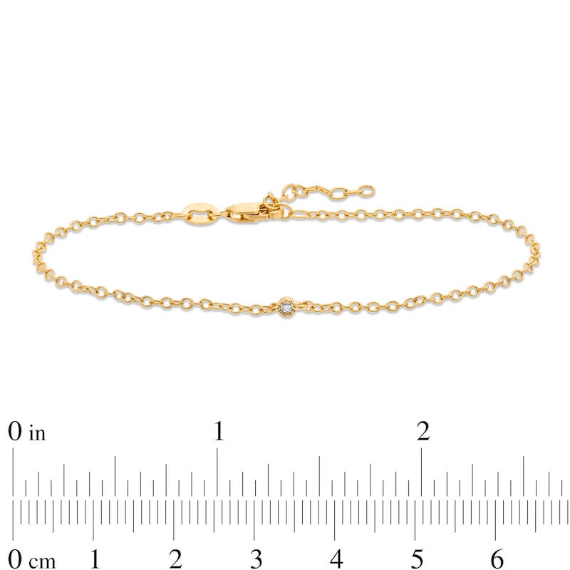 Diamond Accent Bracelet in Sterling Silver with 14K Gold Plate