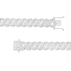 Thumbnail Image 1 of 12mm Cubic Zirconia Baguette Cuban Chain Necklace in Solid Sterling Silver - 20"