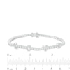 Thumbnail Image 1 of Cubic Zirconia Love Tennis Bracelet in Solid Sterling Silver - 7.25"