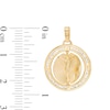 Thumbnail Image 2 of Double Sided Mary Jesus Necklace Charm in 10K Semi-Solid Gold