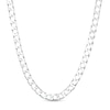 Thumbnail Image 0 of Made in Italy 4.9mm Diamond-Cut Square Curb Chain Necklace in Solid Sterling Silver - 20"