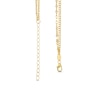 Thumbnail Image 1 of Double Flat Curb and Mirror Cable Chain Necklace in 10K Solid Gold Bonded Sterling Silver - 17"
