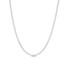 Thumbnail Image 0 of Made in Italy Diamond-Cut Beaded Chain Necklace in Solid Sterling Silver - 18"