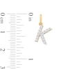 Thumbnail Image 1 of Cubic Zirconia Small Pavé K Initial Necklace Charm in 10K Gold