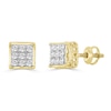 Thumbnail Image 0 of 1/6 CT. T.W. Diamond Square Face Stud Earrings in 10K Gold