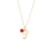 Thumbnail Image 0 of Birthstone Initial Necklace in 10K Gold - 18 in.