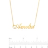 Thumbnail Image 1 of Personalized Flourish Script Name Chain Necklace in Sterling Silver with 14K Gold Plate - 18"