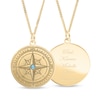 Thumbnail Image 3 of 14K Gold Plate ​​​​​​​Engravable Compass Curb Chain Necklace
