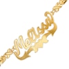 Thumbnail Image 0 of Personalized Script Name XO Stampato Bracelet in Sterling Silver with 14K Gold Plate