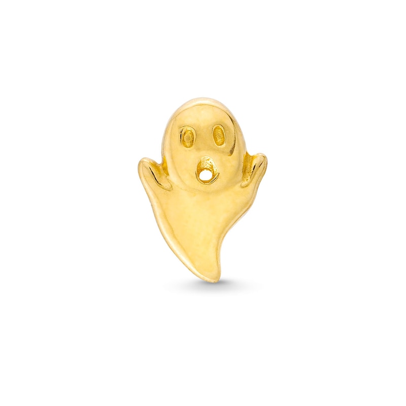 14K Solid Gold Ghost Stud - 18G 5/16"