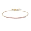 Thumbnail Image 0 of 10K Solid Gold Pink CZ Bolo Bracelet