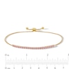 Thumbnail Image 2 of 10K Solid Gold Pink CZ Bolo Bracelet