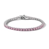 Thumbnail Image 0 of Sterling Silver CZ Pink Tennis Bracelet