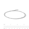 Thumbnail Image 2 of Sterling Silver Long Box Chain Anklet Made in Italy - 10"