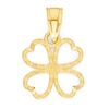 Thumbnail Image 0 of 10K Solid Gold Diamond Cut Clover Charm