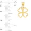 Thumbnail Image 1 of 10K Solid Gold Diamond Cut Clover Charm