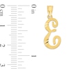 Thumbnail Image 1 of 10K Solid Gold Diamond Cut Script Letter E Charm