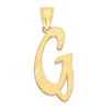 Thumbnail Image 0 of 10K Solid Gold Diamond Cut Script Letter G Charm