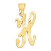Thumbnail Image 0 of 10K Solid Gold Diamond Cut Script Letter H Charm